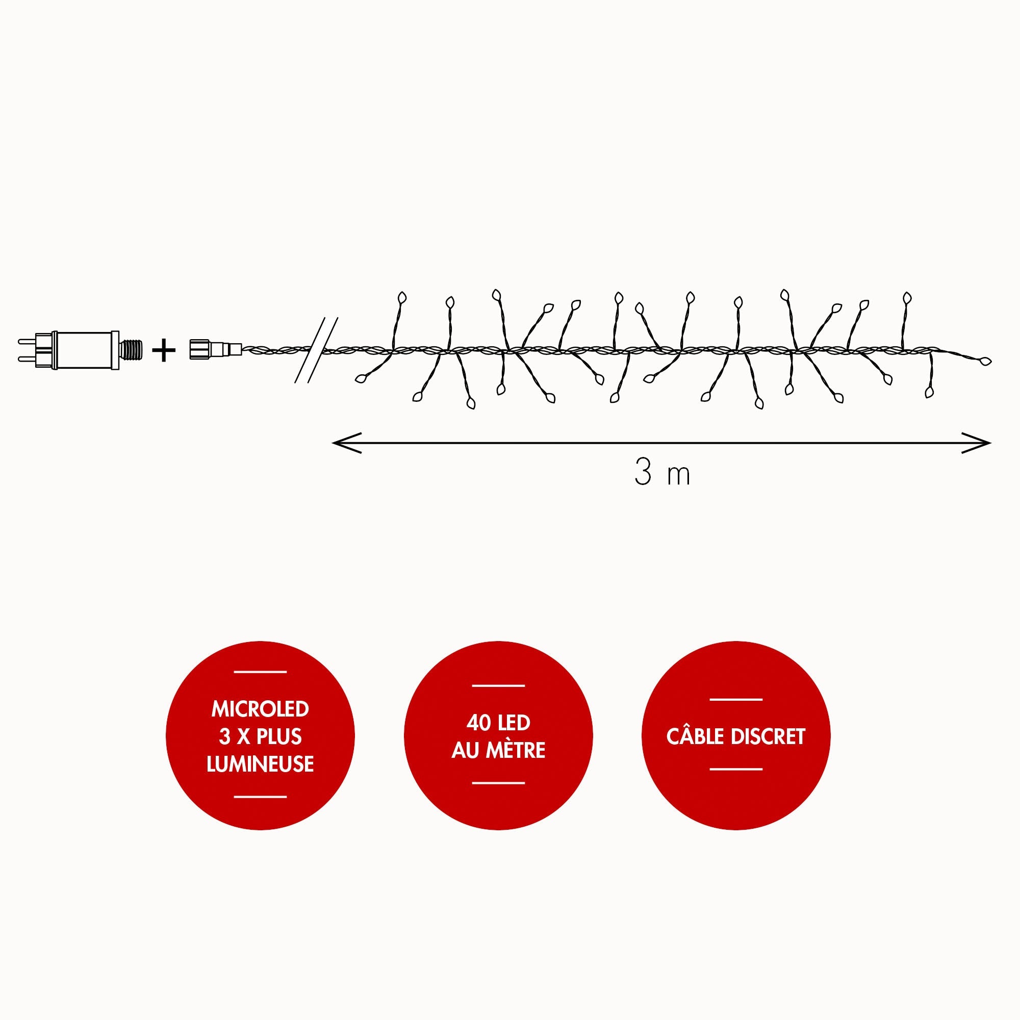 Guirlande voie lactée fixe 3m